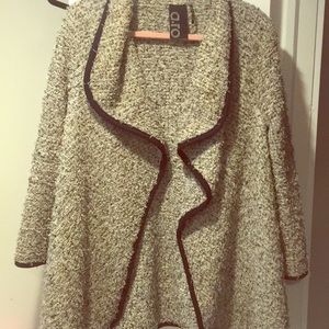 Long overlay cardigan